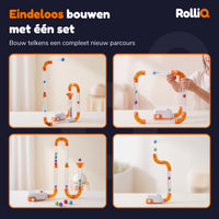 Rolliq® Pro Loop Knikkerbaan - Buizenbaan op Luchtdruk - Ballenbaan Bouwspeelgoed - Marble Run STEM Speelgoed - Luchtkracht Parcours - 8+ - 48 Onderdelen