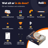 Rolliq® Pro Loop Knikkerbaan - Buizenbaan op Luchtdruk - Ballenbaan Bouwspeelgoed - Marble Run STEM Speelgoed - Luchtkracht Parcours - 8+ - 48 Onderdelen